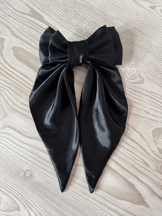 Extra Large Black Silky Bow