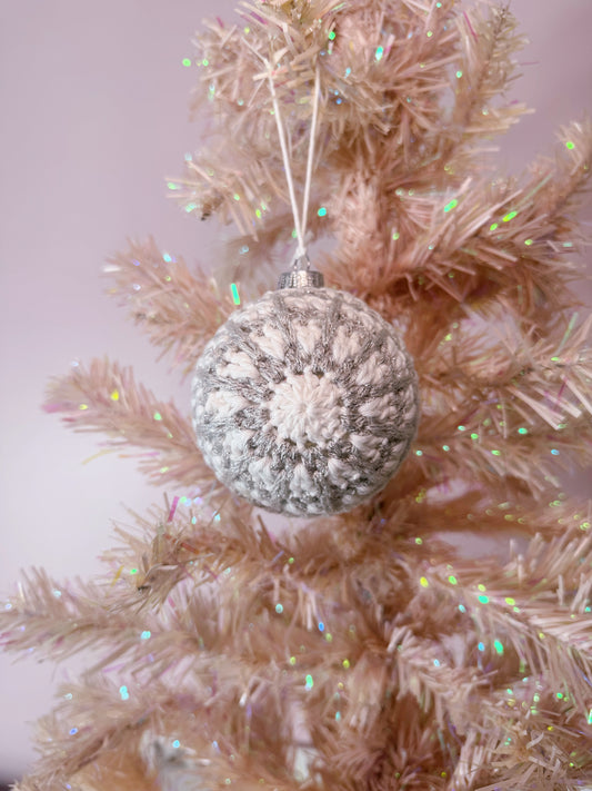 Snowflake Christmas Crochet Bauble