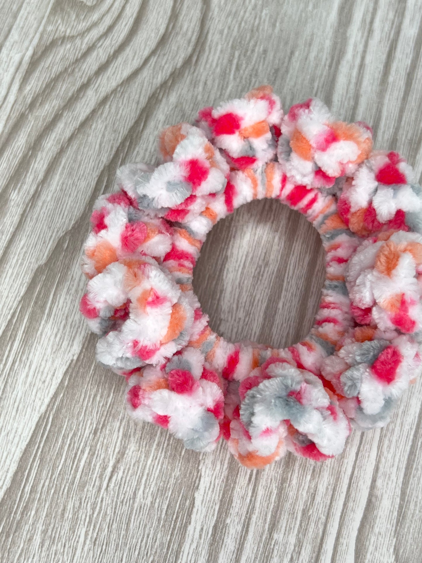 Melon Crochet Scrunchie