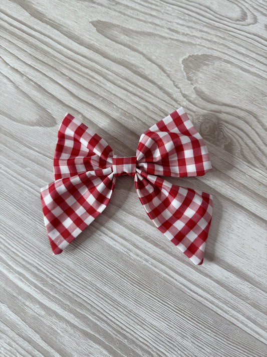 Small Red Gingham Bow