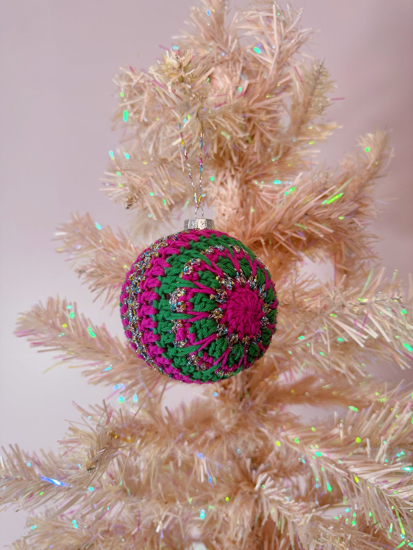 Royal Sparkle Christmas Crochet Bauble