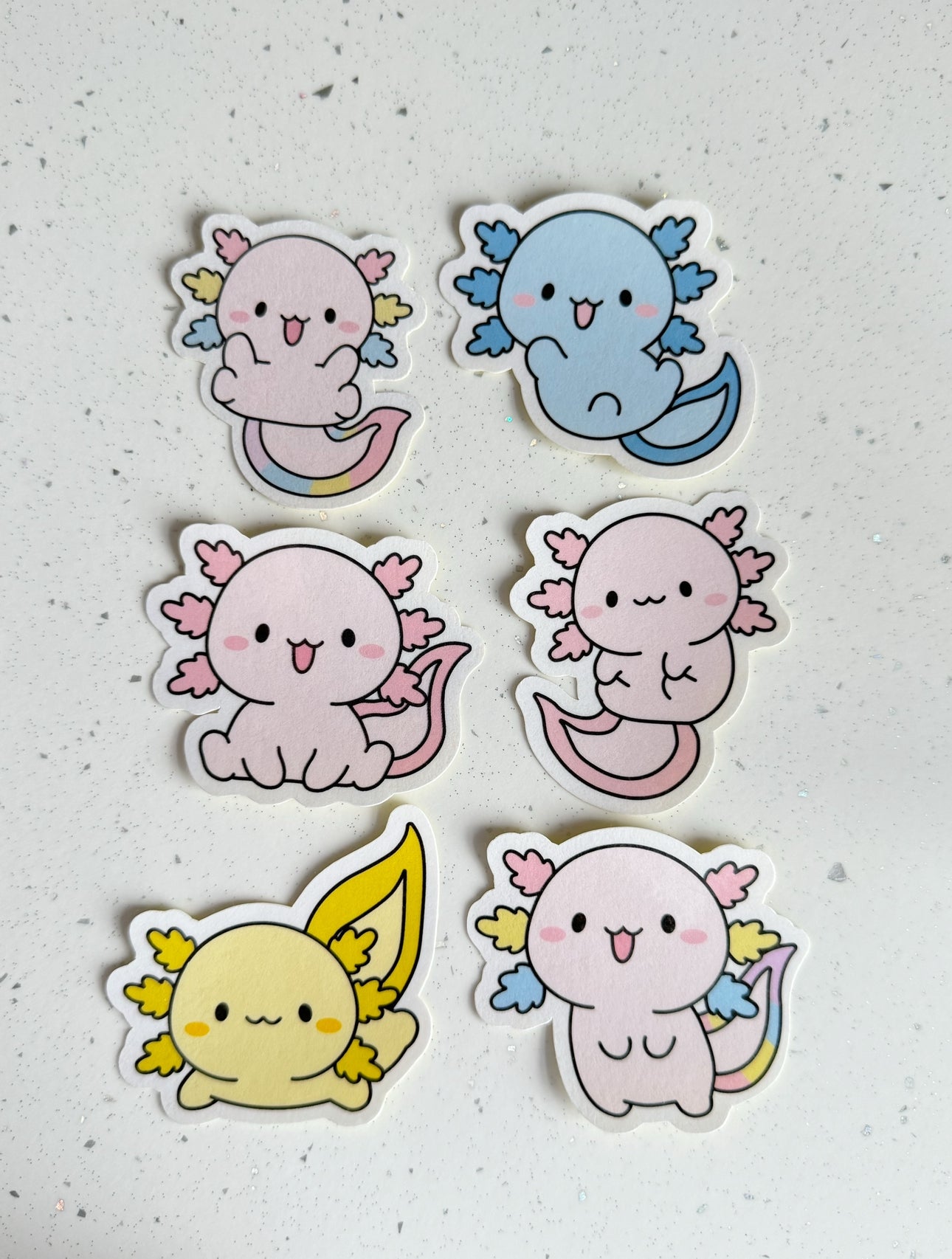 Pink Axolotl Sticker # 1